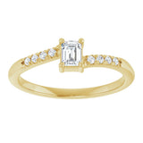 14K Yellow Gold 1/3 CTW Lab-Grown Diamond Bypass Ring