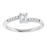 Sterling Silver 1/3 CTW Lab-Grown Diamond Bypass Ring