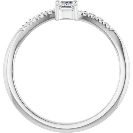 14K White Gold 1/2 CTW Lab-Grown Diamond Ring Guard