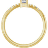 14K Yellow Gold 1/3 CTW Lab-Grown Diamond Bypass Ring