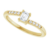 14K Yellow Gold 1/3 CTW Lab-Grown Diamond Bypass Ring