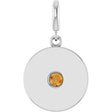 Sterling Silver Natural Citrine Charm/Pendant
