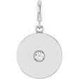 Sterling Silver 1/10 CT Lab-Grown Diamond Charm/Pendant