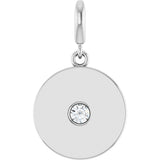 Sterling Silver 1/10 CT Lab-Grown Diamond Charm/Pendant
