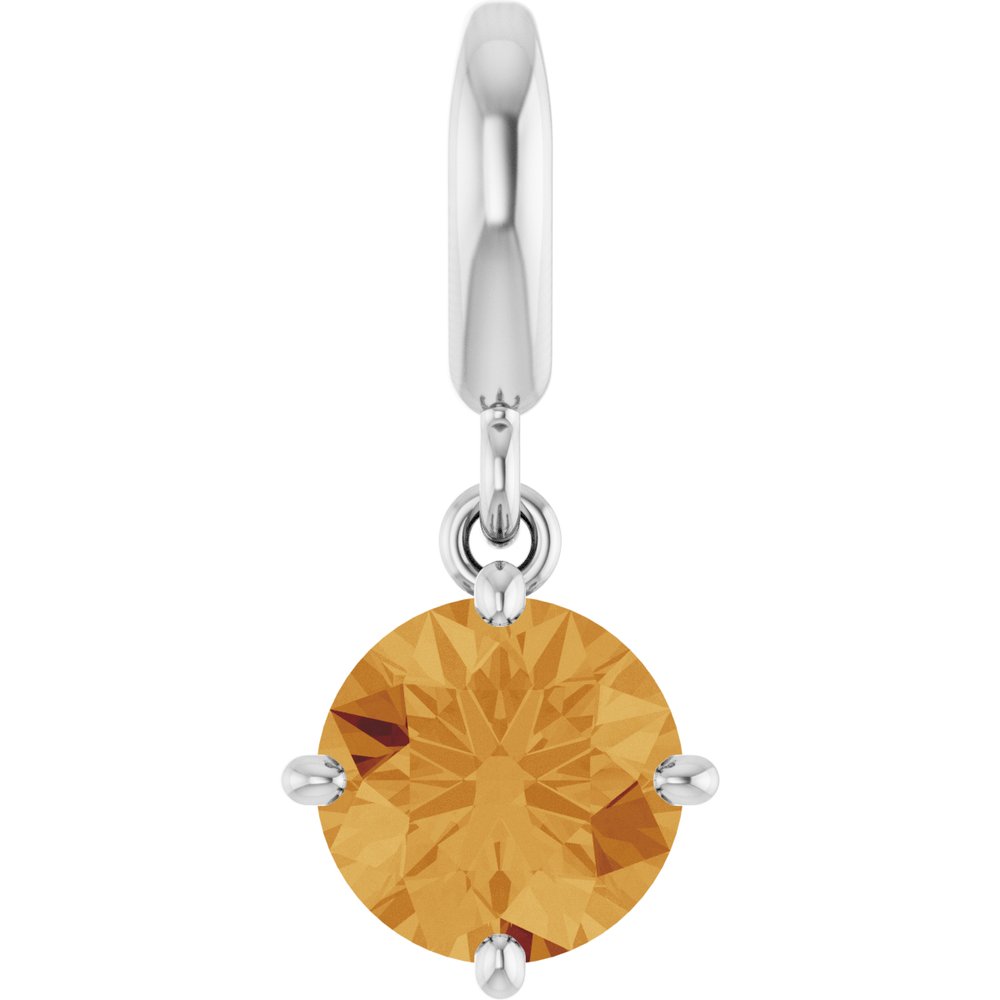 Sterling Silver Natural Citrine Charm/Pendant