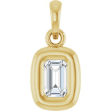 14K Yellow Gold 1/3 CT Lab-Grown Diamond Charm/Pendant