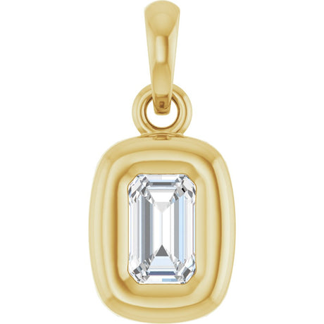 14K Yellow Gold 1/3 CT Lab-Grown Diamond Charm/Pendant