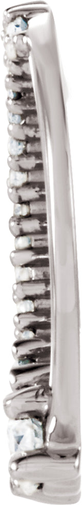 14K White 1/5 CTW Natural Diamond Journey Circle Pendant