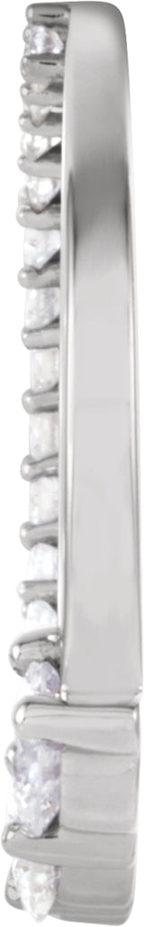 14K White Gold 1/2 CTW Natural Diamond Journey Circle Pendant