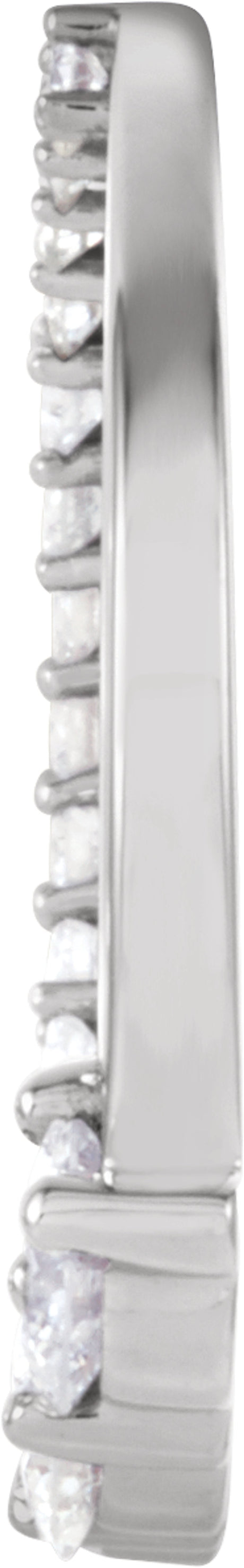 14K White Gold 1/2 CTW Natural Diamond Journey Circle Pendant
