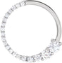 14K White Gold 1/2 CTW Natural Diamond Journey Circle Pendant