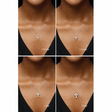 14K White Gold 1/4 CTW Lab-Grown Diamond Cross 18" Necklace