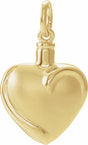 10K Yellow Gold Heart Ash Holder Pendant
