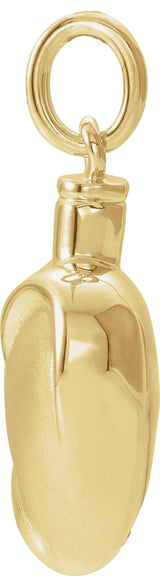 10K Yellow Gold Heart Ash Holder Pendant