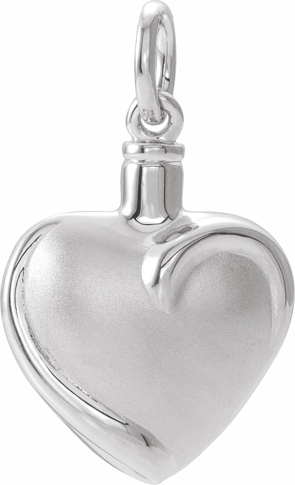 Sterling Silver Heart Ash Holder 18" Necklace