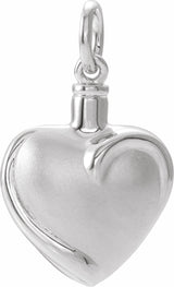 10K White Gold Heart Ash Holder Pendant
