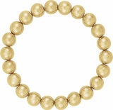 14K Yellow Gold-Filled 8 mm Elastic Bead 6 1/2" Bracelet
