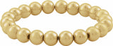 14K Yellow Gold-Filled 8 mm Elastic Bead 6 1/2" Bracelet
