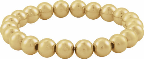 14K Yellow Gold-Filled 8 mm Elastic Bead 6 1/2" Bracelet
