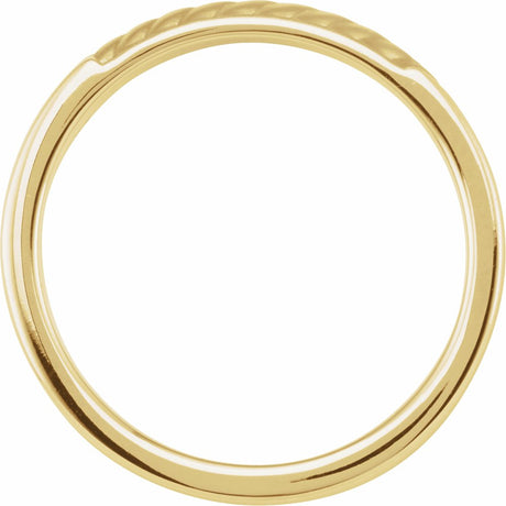 14K Yellow Gold 4 mm Criss Cross Rope Band Size 7