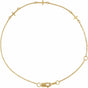 14K Yellow Gold Cross Station 6 1/2-7 1/2" Bracelet