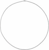 Sterling Silver 2.44 mm Diamond-Cut Cable 20" Chain