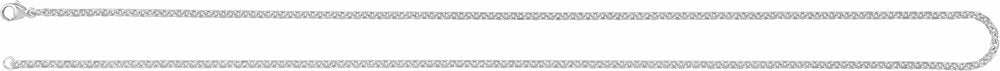 Sterling Silver 2.44 mm Diamond-Cut Cable 20" Chain