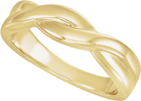 14K Yellow Gold Twisted Band Size 7