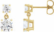 14K Yellow Gold 2 CTW Lab-Grown Diamond Two-Stone Earrings