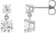 14K White Gold 2 1/2 CTW Lab-Grown Diamond Two-Stone Earrings