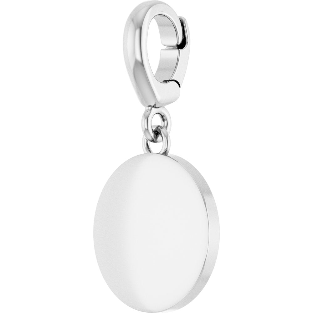 Sterling Silver Engravable Disc Charm/Pendant