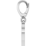 Sterling Silver .02 CTW Lab-Grown Diamond Paw Print Heart Charm/Pendant
