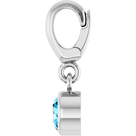 Sterling Silver Natural Aquamarine Charm/Pendant