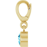 14K Yellow Gold Natural Aquamarine Charm/Pendant