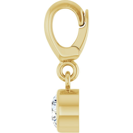 14K Yellow Gold 1/4 CT Lab-Grown Diamond Charm/Pendant