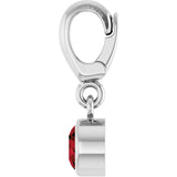Sterling Silver Natural Mozambique Garnet Charm/Pendant