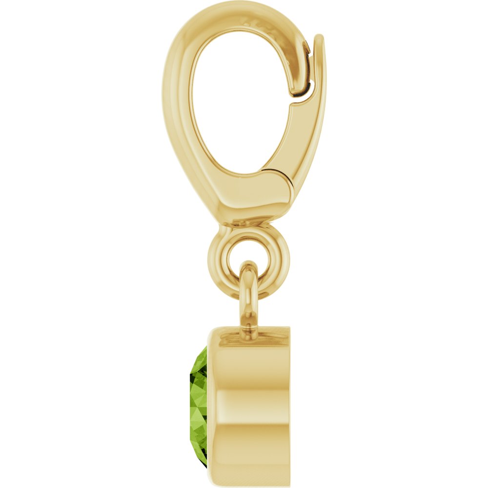 14K Yellow Gold Natural Peridot Charm/Pendant