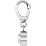 Sterling Silver 1/4 CT Lab-Grown Diamond Charm/Pendant