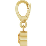 14K Yellow Gold Natural Citrine Charm/Pendant