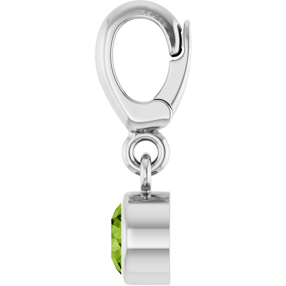 Sterling Silver Natural Peridot Charm/Pendant