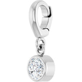 Sterling Silver 1/4 CT Lab-Grown Diamond Charm/Pendant