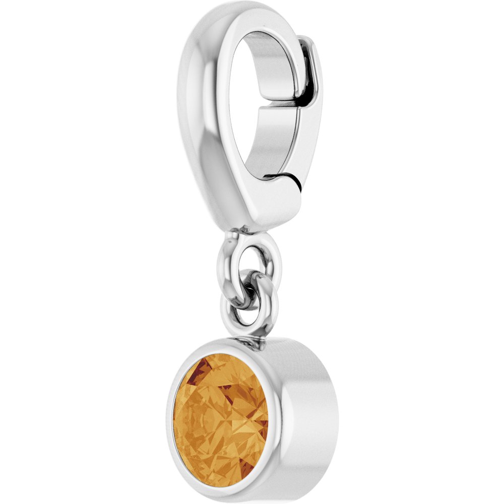 Sterling Silver Natural Citrine Charm/Pendant