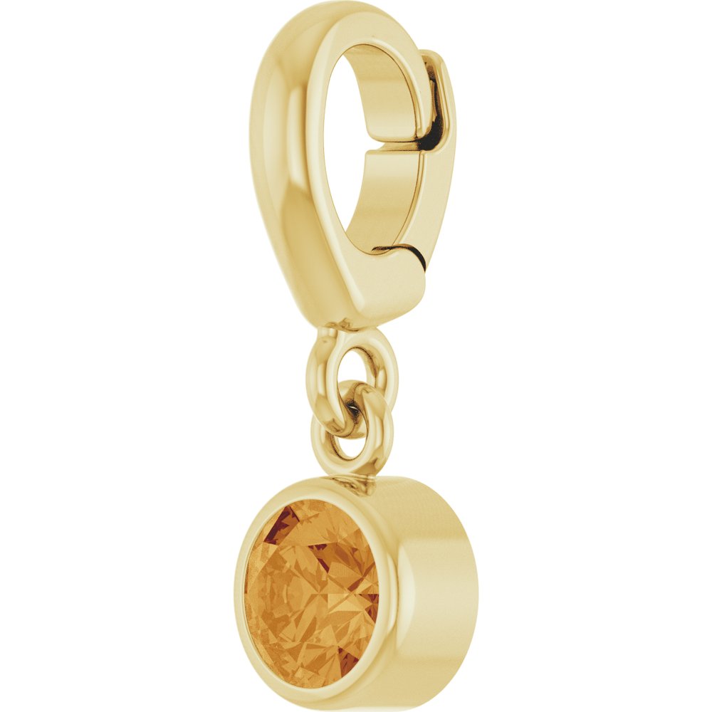 14K Yellow Gold Natural Citrine Charm/Pendant