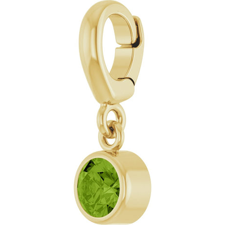 14K Yellow Gold Natural Peridot Charm/Pendant