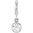 Sterling Silver 1/4 CT Lab-Grown Diamond Charm/Pendant