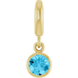 14K Yellow Gold Natural Aquamarine Charm/Pendant