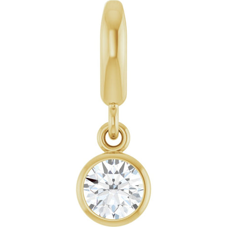 14K Yellow Gold 1/4 CT Lab-Grown Diamond Charm/Pendant