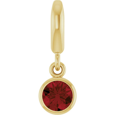 14K Yellow Gold Natural Mozambique Garnet Charm/Pendant