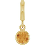 14K Yellow Gold Natural Citrine Charm/Pendant