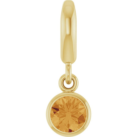 14K Yellow Gold Natural Citrine Charm/Pendant